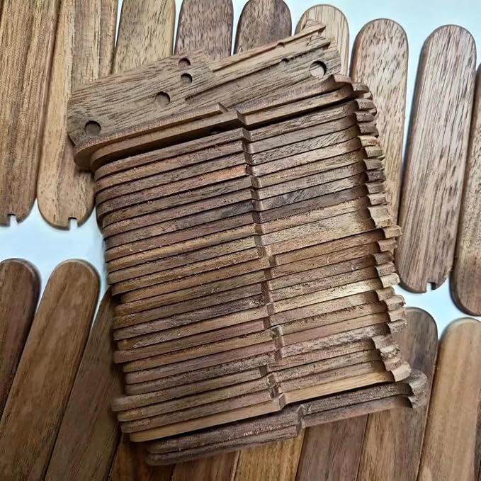 1 Pair Wooden Scales Handle Fits for 91MM Knife Handle Patch DIY Replacement
