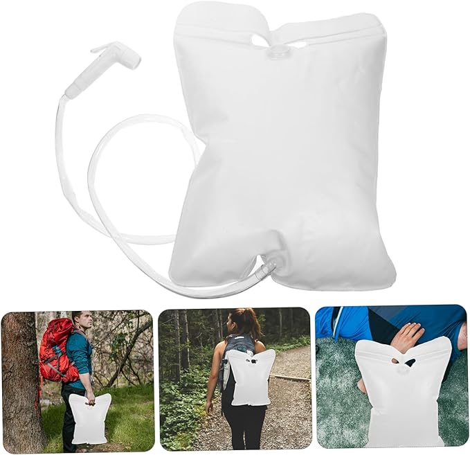 Portable Camping Shower Bag Lightweight Outdoor Water Storage Capacity with Showerhead and Compact Design for Hiking Travel and Bathing Needs