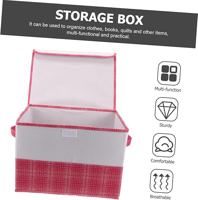 Alipis Non-woven Cotton 2 Lid Storage Case Multi-use Home Decor Present for Housewarming Storage Solution