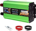 1600 Watt Pure Sine Wave Inverter DC 12V to 120V AC Power Inverter for Vehicle RV Truck Off-Grid Car Power Inverter with 4 AC Outlet 5V/3.1A USB Remote Control Surge 3000W