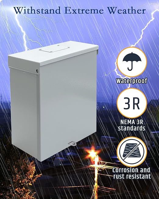 63A Automatic Transfer Switch for Generator 3P 120/240V Dual Power Generator Transfer Switch Meeting NEMA 3R Standards for Outdoor and Indoor