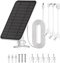 Solar Panel for Arlo Camera Arlo Solar Panel Charger with Built-in 2000mAh BatteryCompatible with Essential SeriesGo 2Pro 3/4/5S/6/6 XLUltra SeriesWireless FloodlightsEasy Install(2025 Release)