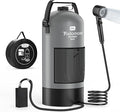 Portable Camping Shower with Battery Powered Pump 5 Gal/20L Solar Heated Camp Shower Bag 3-Mode Shower Head &amp Travel Case for Outdoor Camping Beach Rinse &amp Dogs