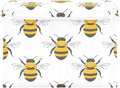 MNSRUU Containers Baskets with Lids Adorable Bee Fabric Foldable Storage Bins Organizer with Lid Collapsible Storage Boxes for Home Bedroom Closet Office