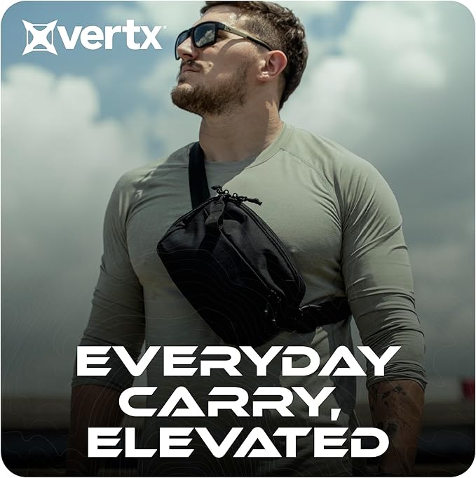 Vertx Everyday Tactical Fanny Pack 2.1-100% Nylon Fanny Pack for Men and Women with CCW-Ready Design and Rapid Access Tab - Black - 2L