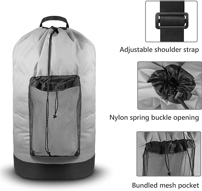 Oxford Dirty Clothing BagTravel Pump BackpackWashing BagWaterproof PagramusNylon Fabric Handle (Gray)