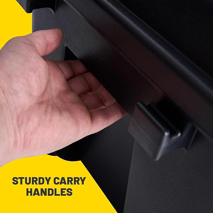 Heavy-Duty Storage Trunk 17-Gallon Capacity Lockable Black 30L x 14.25W x 12.75H Inches