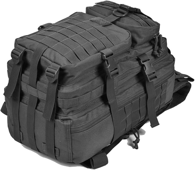 Military Tactical BackpackSmall Army Assault Pack Molle Bug Out Bag Backpacks Rucksack Daypack with Tactical US Flag Patch Black