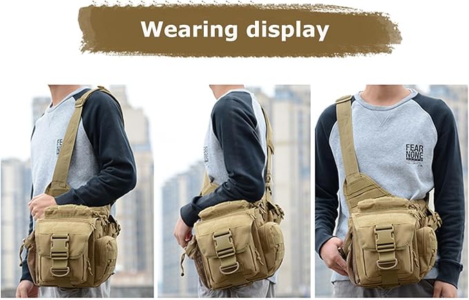 Kervaky Men's Tactical Backpack Women's Tactical Backpack Shoulder Bag Waist Bag Outdoor Backpack-green
