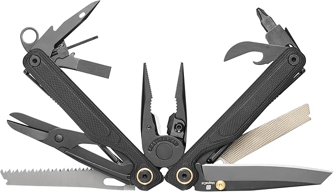LEATHERMAN Wave Alpha – 16-in-1 Multi-Tool with MagnaCut® Blade G10 Handles &amp Full-Size Scissors Obsidian