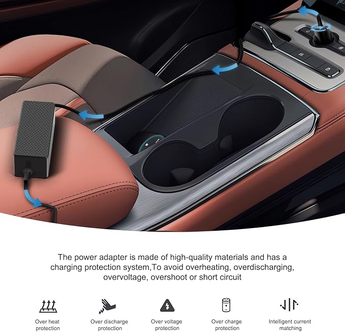 HKY Car Charge Cable Compatible with Goal Zero Yeti 200X/400/150/500X/1000X/1500X/3000X/6000X 1250 1400 3000 &amp Sherpa 50/100/100AC Portable Power Station GZ98079 12V-24V DC Adapter Car Charging Co