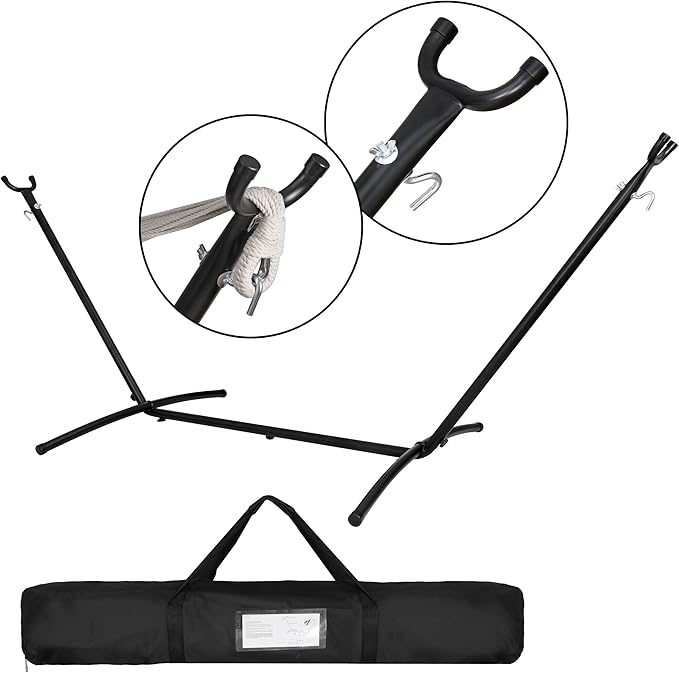 LEMY 9FT Hammock Stand with Carrying Case for Camping Garden Space Saving