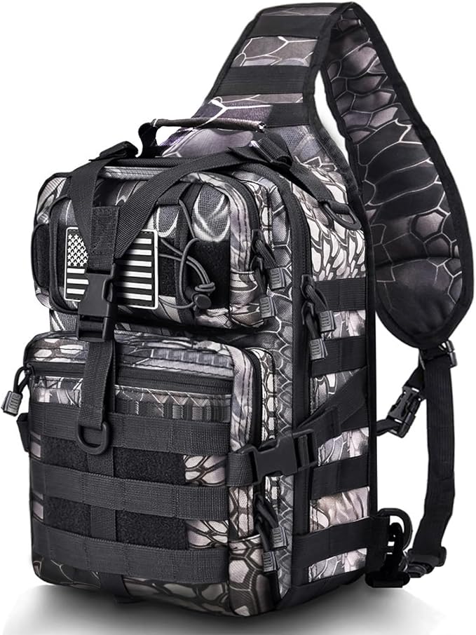 HAOMUK Tactical Sling Bag Pack Military Rover Shoulder Sling Backpack EDC Molle Assault Range Bag