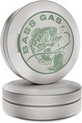 Edition 022: Bass Gas | Metal Can | Metal Container | Pouch Container | Small Storage Tin (Stone/Green Chrome)