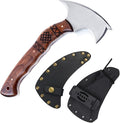 AncientSmithy Tactical Tomahawk Axe Full Tang Forged Survival Hatchet Small Camping Axe for Hiking &amp Bushcraft with Kydex or Leather Sheath