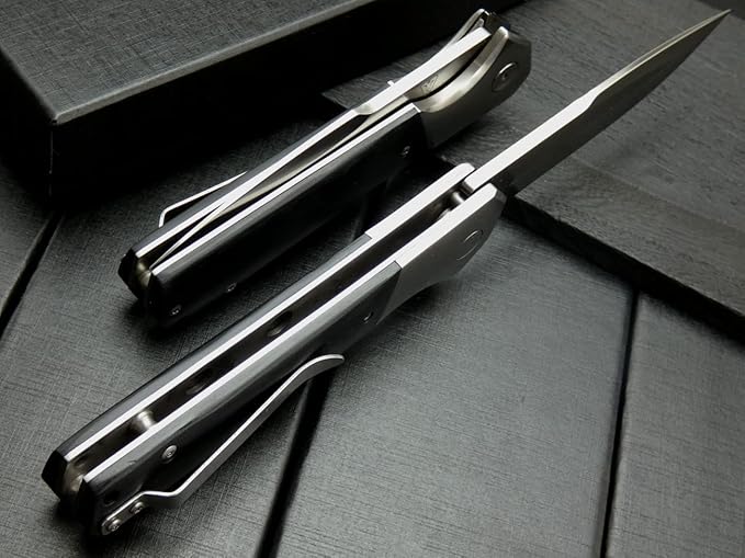 Eafengrow EF5&amp6&amp15 Folding Knives 9Cr18Mov Steel Blade G10 Steel Handle Ball Bearing Outdoor Camping Knife