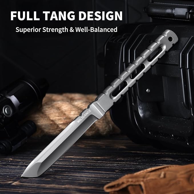 EDC Fixed Blade Knife with Sheath Camping Knife Fixed Blade 3.54 Outdoor Survival Blade Full Tang Hunting Knives for Men Women BS-03