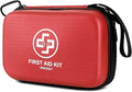 VRIEXSD Premium First Aid Kit 320 Piece Waterproof Hard Shell Eva First Aid Kit for Home Camping Cars Hiking Travel Businesses &amp Outdoor Emergencies - Emergency Medical Kits (Red)