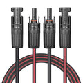 Solar Cable 30 Feet 2x12 AWG Twin Wire Solar Extension Cable Copper Strand with Female and Male Connectors on Both Ends Solar Panel Cable Wire &amp Adaptor for Home Shop and RV Solar Panels