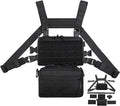 Utility Tactical Chest Bag - Water Resistant Lightweight Tactical Chest Rig for Outdoor Training Running Chest Pack with Extra Storage - 6 Ways to wear &amp 1050D Waterproof Nylon Fabrics