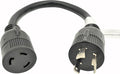 Parkworld 62701 AC Power Adapter Cord NEMA L6-30P Male to L5-30R Generator 30A Outlet for PDUs 125 Volt 1.5FT