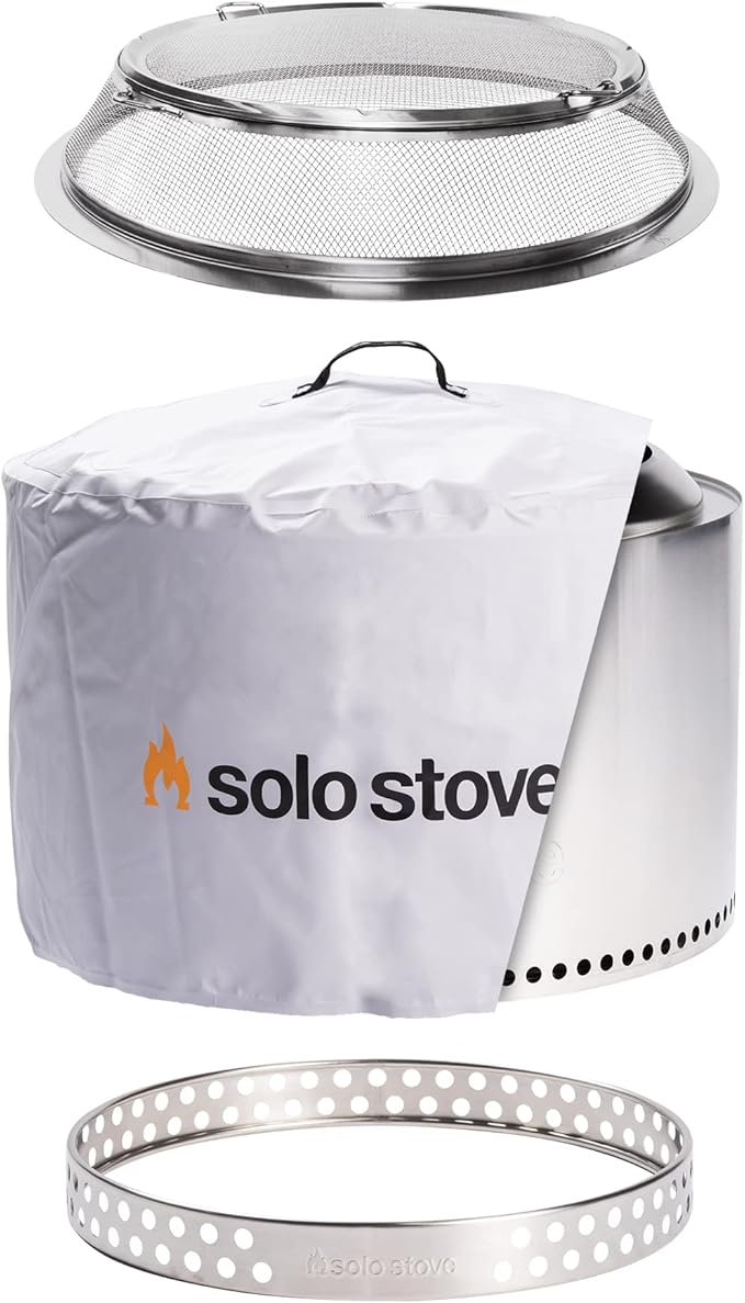 Solo Stove Yukon Big Yard Bundle Portable Fire Pit Wood Burning and Low Smokeless Fire Pit Camping Stove | 27x17 Inches with Camp Stove Accessories