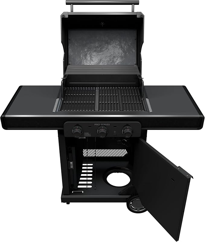 Charbroil® Pro Series™ with Amplifire™ Technology 3-Burner Propane Gas Grill and Griddle Cabinet Black - 463365124