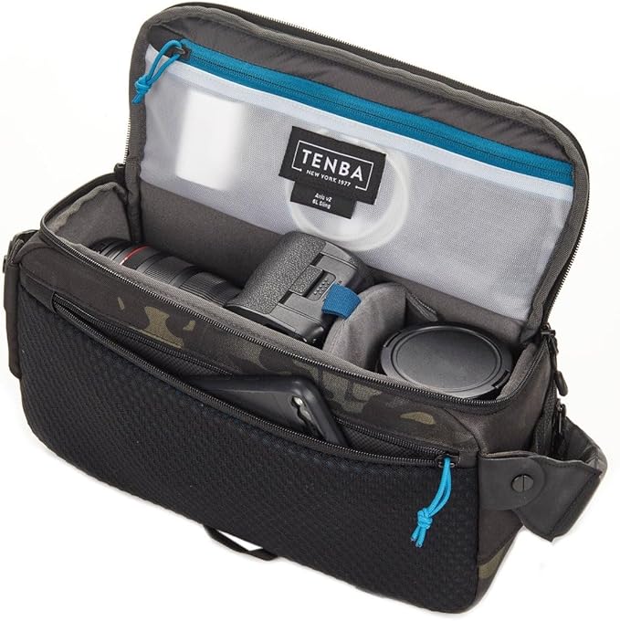 Tenba Axis v2 6L Sling Bag for DSLR and Mirrorless cameras and lenses – MultiCam Black (637-763)
