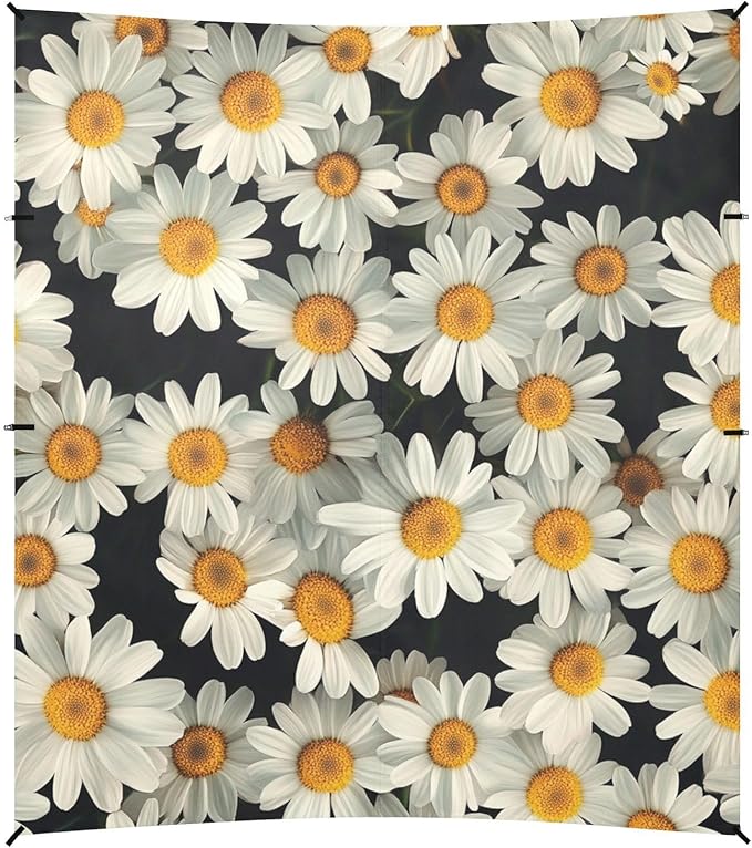 ALAZA Daisy Flower Spring Floral Beach Tent Sun Shelter Portable Canopy Sunshade for Outdoor Camping Picnics Backyard Fun 10x9 ft