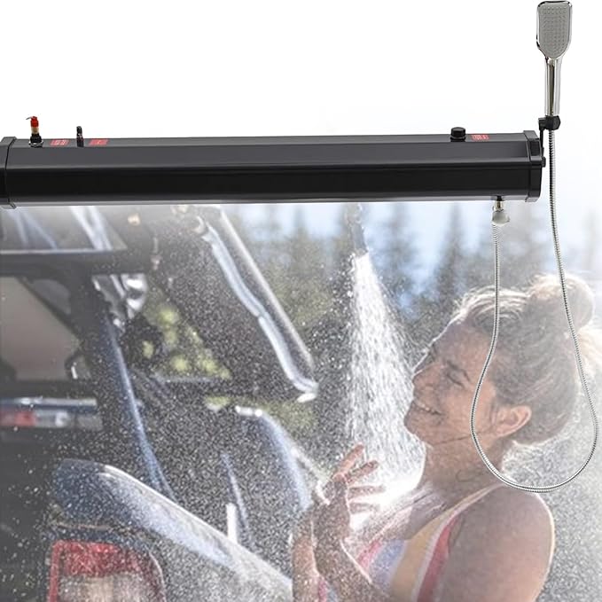 Road Camping Shower Pressurized Water Tank Portable Camping Showerhead HandheldWater Store Outdoors Activities Compatible 30L