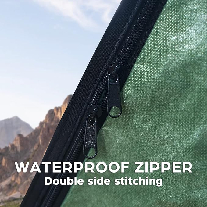LYN Extra Large Zipper Reusable Survival Emergency Shelter TentThermal Waterproof Fireproof Lightweight Bugout with Paracord✚Stake for CampingFirst AidHiking&ampBushcraft
