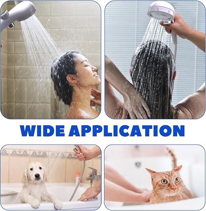 Portable Shower for Camping Shower Outdoor Camp Shower Pump 6000mah USB with Intelligent Digital Display Camping Shower Head Nozzle Camping Shower Kit Perfect for Camping Hiking Washing Pet Bath