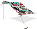 Cartoon American Cowboys Beach Tent Sun Shelter Set UPF50+ UV Protection 10.5 x 9.19 FT Camping Shade Canopy with Sandbags Sand Anchors Carrying Bag and Others