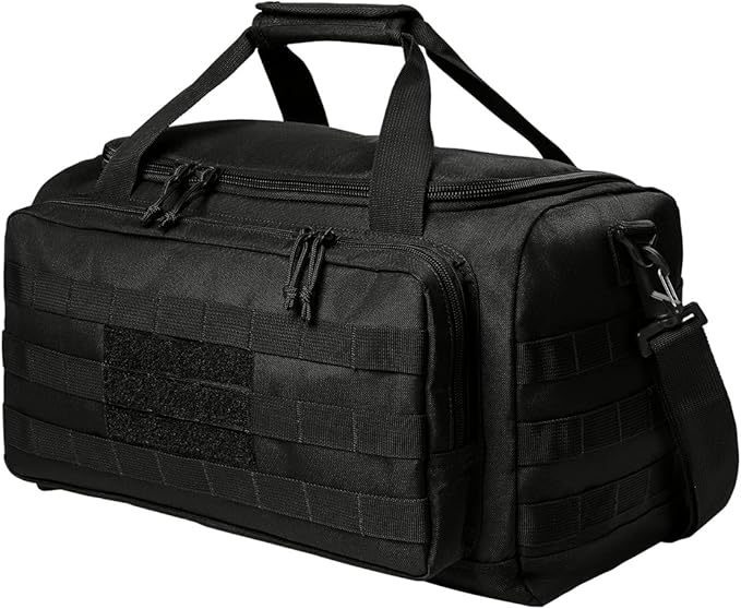 Tactical Gear bag Heavy Duty Duffel Gym bag/Tactical Backpack Custom Embroidered with your own text (Black)