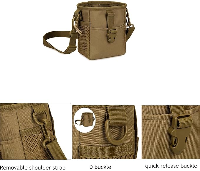Tactical Slingshot Balls Pouch Molle Drawstring Small Dump Pouch Military Storage Case Holster Utility Belt Fanny Hip Holster Bag Gadget Gear Pack Tool Pocket