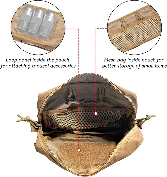 Small Tool Pouch Zipper Bag Molle Pouch General Purpose (GP) Pouch Pouch Organizer Multipurpose Storage Pouch