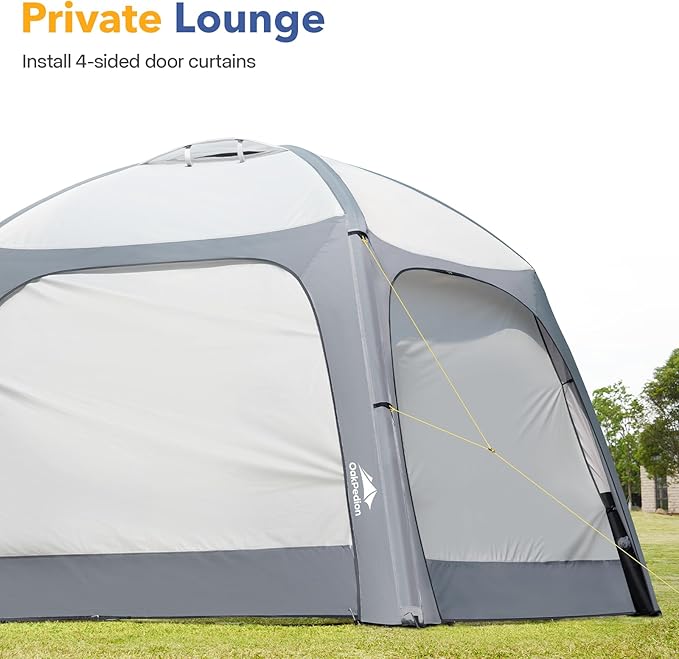 Instant Setup Inflatable Air Shelter 10x10ft Canopy Tent for Camping with 4 Removable Side Panels for 6-8 Person – Ideal for Garden Beach Park and Outdoor Events