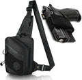 M-Tac Tactical EDC Bundle: Elite Sling Bag &amp Concealed Carry Gun Holster Black