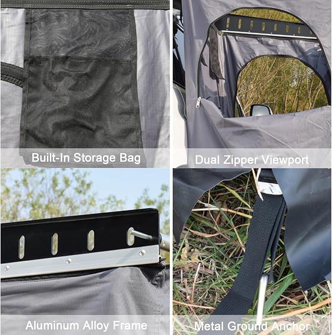Shower Tent Awning for CarsVehicle Awning Shower Room for SUV TruckCar Side Privacy Shelter Bathroom Outdoor Changing RoomPortable Toilet Shower Tents