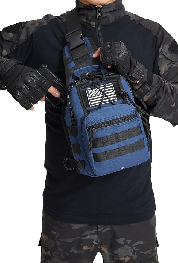 ATBP Small Tactical Holster Sling Backpack Accessories Shoulder Pouch Water Bottle &amp Radio Holder Crossbody Bag for Men