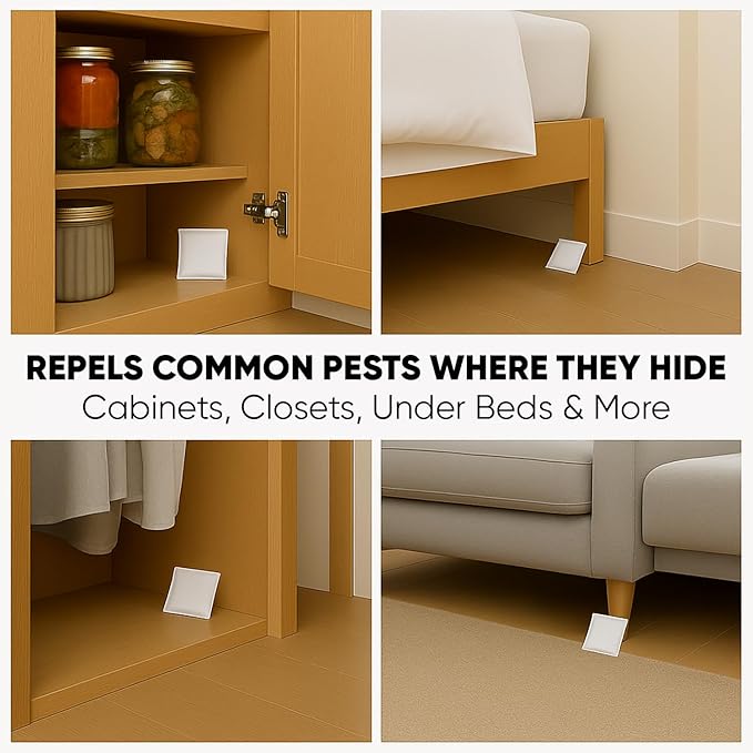 Eco Defense Pest Control Pouches - All Natural - Repels Rodents Silverfish Spiders Roaches Ants Squirrels &amp Other Pests