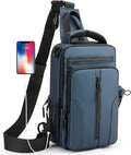 Anti Theft Crossbody Backpack Shoulder Sling Bag Men Women One Strap Motorcycle Messenger Bag Daypack for Cycling