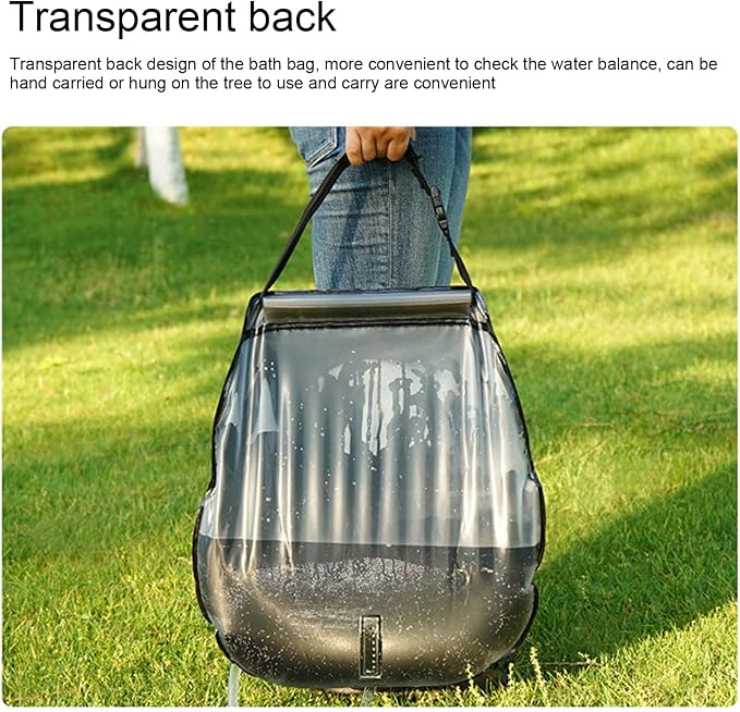 Solar Camping Portable Shower Bag with Solar Heating for Outdoor Camping Hiking Beach