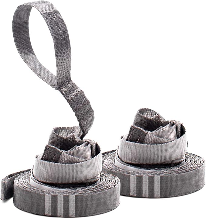 KAMMOK: Python Hammock Straps No-Stretch Knotless Durable and Compact Set of 2 Straps with Stuff Sack (Python 10 UL Ultralight)