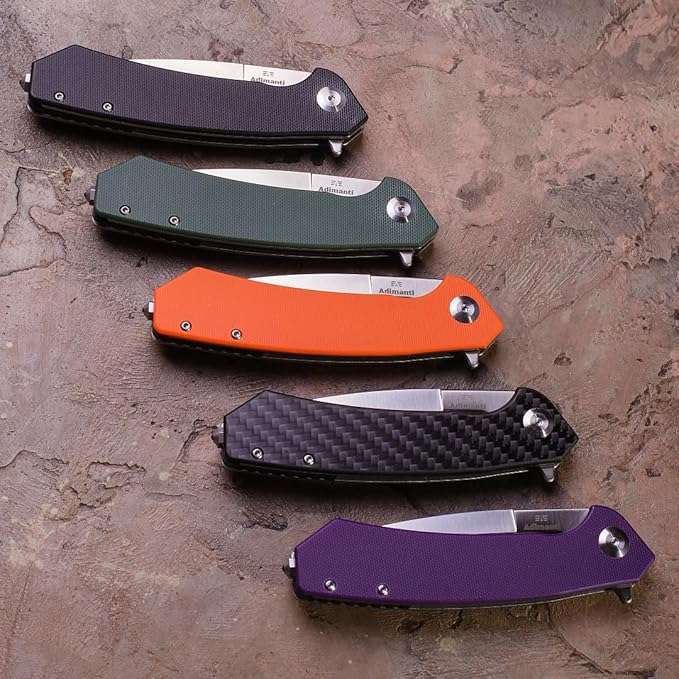 Firebird GANZO Adimanti Skimen Pocket Folding Knife G10 Handle with Clip and Glass Breaker D2 Steel Blade Hunting Fishing Camping Outdoor EDC Knife (Purple)