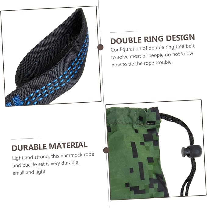 BESPORTBLE 3sets Heavy Duty Tree Hammock Straps for Winter Tree Stand Straps Camping Hammock Rope