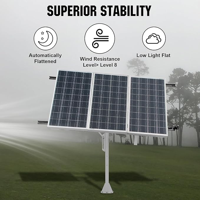 ECO-WORTHY Solar Panel Single Axis Tracking System (Increase 30% Power) with Tracker ControllerHigh Stability Multi-Angle AdjustmentIdeal for Different Solar Panels for Yard/Farm/Field/Garden