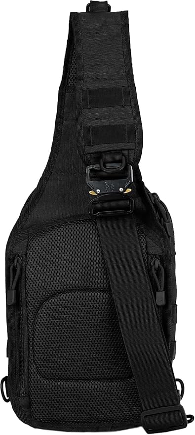 WOLF TACTICAL Men’s Sling Bag - Concealed Carry Lightweight Laser-Cut Molle CCW
