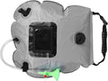 Portable Solar Shower Bag 20l with Temperature Indicator and On/Off Switchable Shower Head Outdoor Camping Hiking Beach Travel Gray