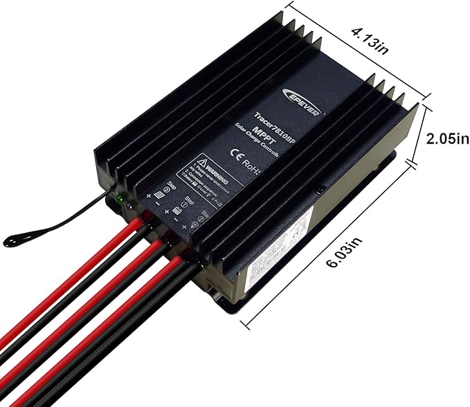 EPEVER MPPT Solar Charge Controller 30A 12V 24V auto IP67 Waterproof Max PV 100V Solar Panel Charger Regulator 390W/780W for Sealed Gel AGM Flooded LiFePO4 Lithium Battery